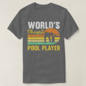 T-shirt Mens Worlds Okayest Pool Player Retro Funny Billia (Design devant)