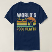 T-shirt Mens Worlds Okayest Pool Player Retro Funny Billia (Design devant)