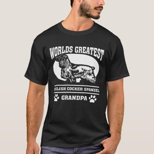 T-shirt Mens Worlles plus grands Anglais Cocker Spaniel Gr (Devant)