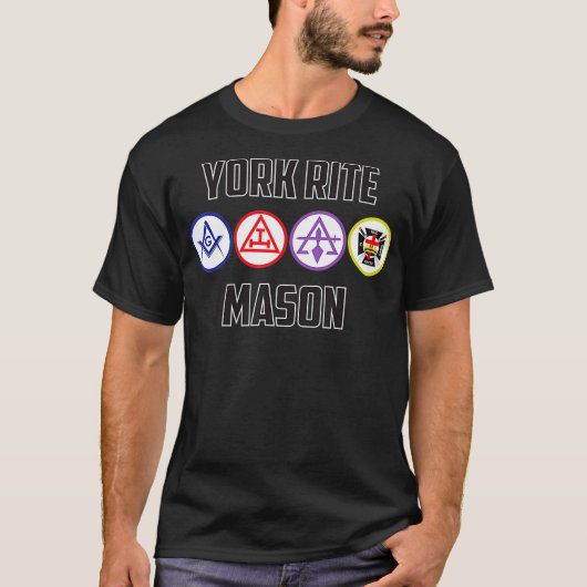 T-shirt Mens York Rite Mason T Masonic Tee (Devant)
