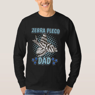 T-shirt Mens Zebra Pleco Papa papa papa Fête des pères Poi