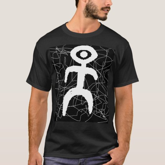 T-shirt Mensch en noir et blanc (Devant)