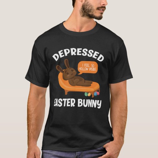 T-shirt Mental Health Awareness Chocolate Bunny Funny East (Devant)