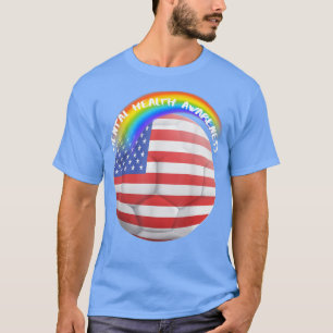 T-shirt Mental Health Awareness Lgbtq Soccer Rainbow Pride