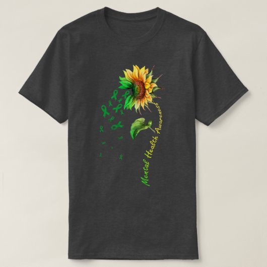 T-shirt Mental Health Awareness Sunflower Premium  (Design devant)
