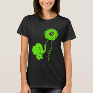 T-shirt Mental Health Awareness Tees Sunflower Green Ribbo