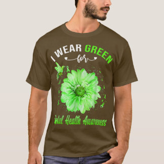 T-shirt Mental Health Awarenessi Wear Pink Hummingbird Rib