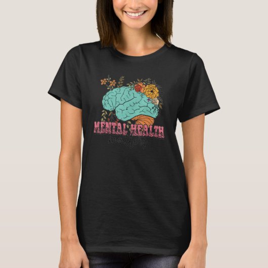 T-shirt Mental Health Matters Awareness Human Brain Illne (Devant)