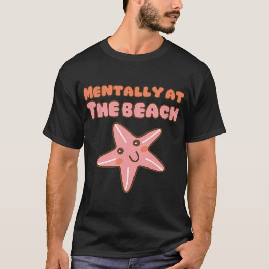 T-shirt Mentalement à la plage (Devant)
