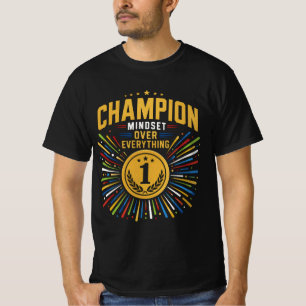 T-shirt Mentalité de Champion Avant Tout Médaille d'Or Typ