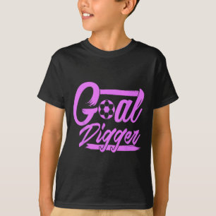 T-shirt Mentalité de Hustle Goal Digger Stratégie de Footb