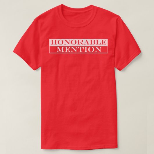 T-shirt mention honorable (Design devant)