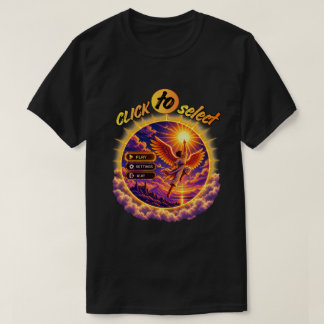 T-shirt Menu de jeu pixel rétro drôle