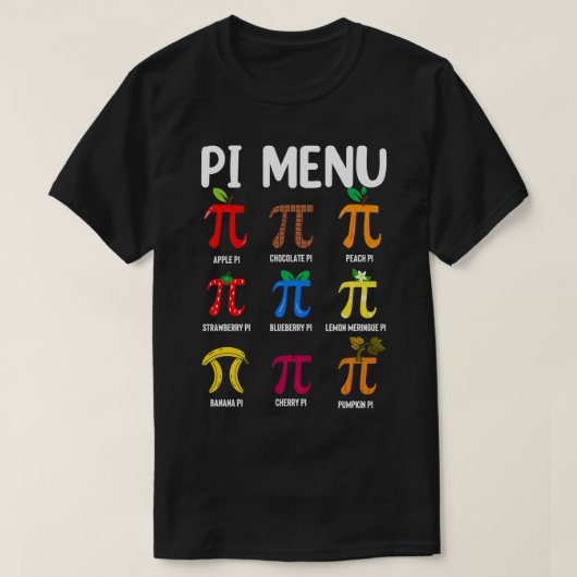 T-shirt Menu Pi 314 PiMath Enseignant Joyeux Jour Pi (Design devant)