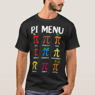 T-shirt Menu Pi 3.14 Symbole Pi - Magasin de mathématiques