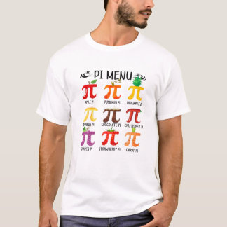 T-shirt Menu Pi Fruits Tropiques Funny Pi Day Pour Kinderg