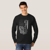 T-shirt Menuiserie de charpentier à drapeau américain (Devant entier)