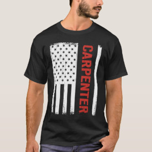 T-shirt menuisiers et menuisiers Carpenter USA Drapeau pou