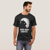 T-shirt Meow Away tristesse Chat Positivité Kitten Positif (Devant entier)