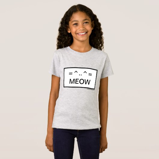 T-Shirt MEOW Caractères clavier Cat Kid (Devant entier)