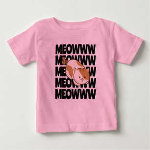 T-shirt Meow Cat Baby Fine Jersey