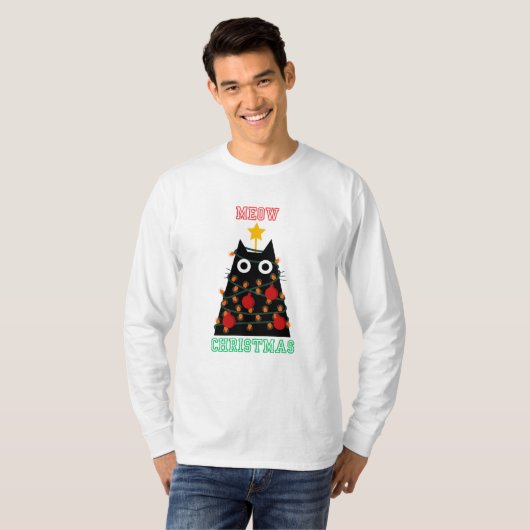T-shirt Meow Christmas (Devant entier)