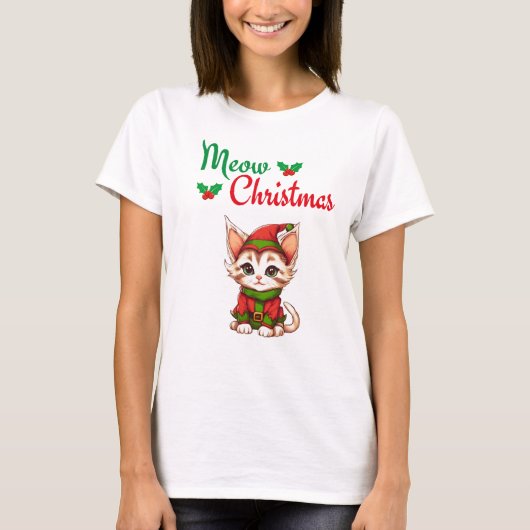 T-shirt Meow Christmas (Devant)
