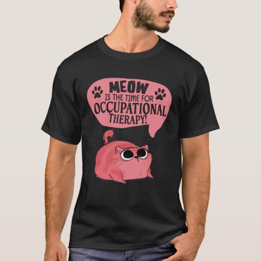 T-shirt Meow Est L'Heure De La Coupe Des Chats D'Ergothéra (Devant)