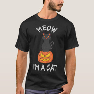 T-shirt Meow I'm A Cat Cute Halloween Costume pour les fem