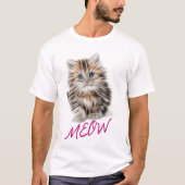 T-shirt Meow Kitty Funny Chats Maman Et Papa Chat Cadeau (Devant)