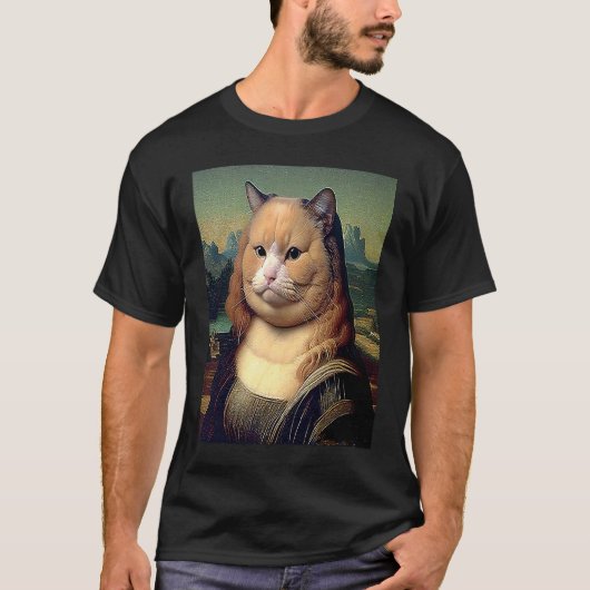 T-shirt Meow Lisa Chat (Devant)