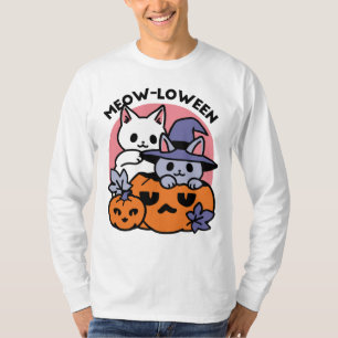 T-shirt Meow-Loween - Cute Halloween Conception Chat