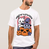 T-shirt Meow-Loween - Cute Halloween Conception Chat (Devant)