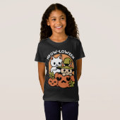 T-Shirt Meow-Loween - Festive Halloween Conception de chat (Devant entier)