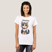 T-shirt Meow Magic pour les Amoureux de les chats (Devant entier)