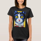 T-shirt Meow Meow Cute Chat Kitty Kitten En Style Chat (Devant)