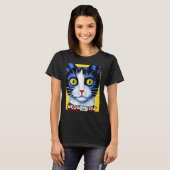 T-shirt Meow Meow Cute Chat Kitty Kitten En Style Chat (Devant entier)