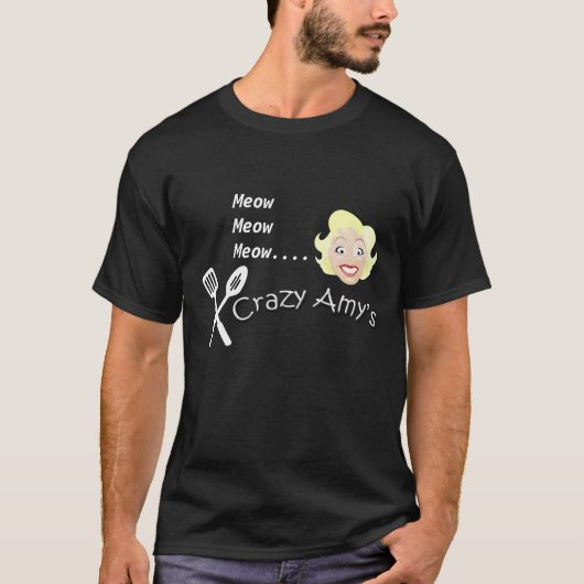 T-shirt Meow, Meow, Meow…. Amy folle (Devant)