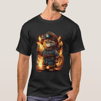T-shirt Meow-T To The Rescue Cat Firefighter For Hero