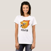 T-shirt Meow-teor drôle Meteor Pun (Devant entier)