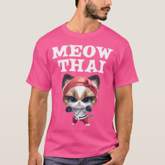 T-shirt Meow Thai Karate Chat Pour Muay Thai Fighter Thai