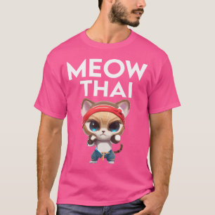 T-shirt Meow Thai Karate Chat Pour Muay Thai Fighter Thai 