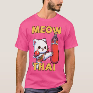 T-shirt Meow Thai Muay Thai Chat Boxe Thaïlandaise Pour Mu