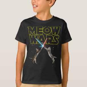 T-shirt Meow Wars - Space Cat - Laser Cat - Drôle Amour Ch