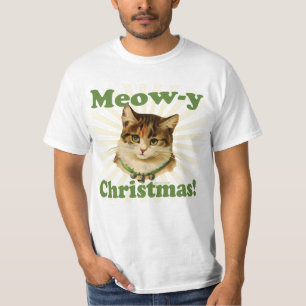 T-shirt Meow-y Christmas, Cute Holiday Cat Animal