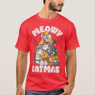 T-shirt Meowa Catmas Chat Noël Arbre de Noël