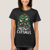 T-shirt Meowa Catmas Chat Noël Arbre de Noël Noël Noël Noë (Devant)