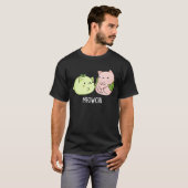 T-shirt Meowchi Funny Mochi Food Pun Dark BG (Devant entier)