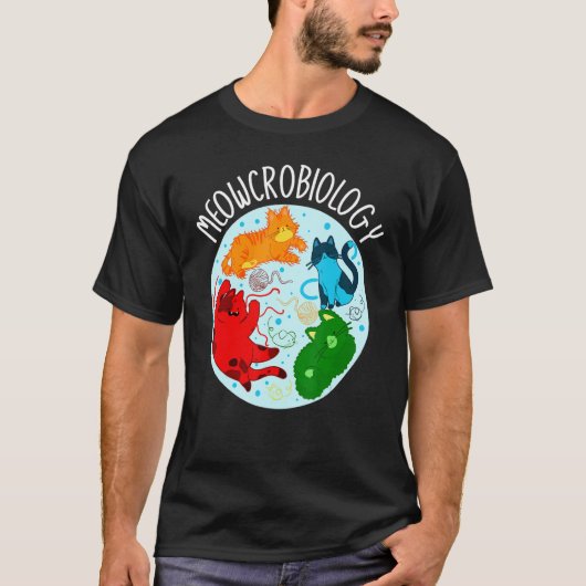 T-shirt Meowcrobiology Microbiology Science Bacteriology C (Devant)