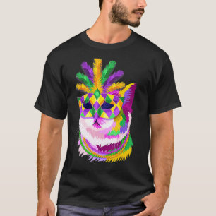 T-shirt Meowdi Gras, Maman Chat de Mardi Gras, Amoureux de